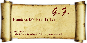 Gombkötő Felícia névjegykártya