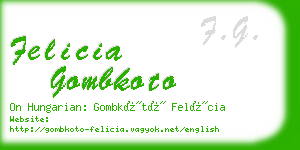 felicia gombkoto business card